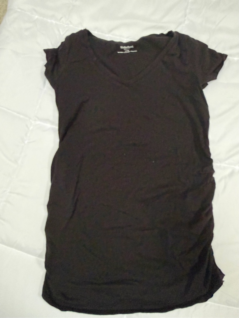Motherhood Maternity Black Short Sleeve V-Neck Tee